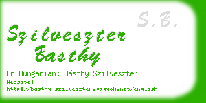 szilveszter basthy business card